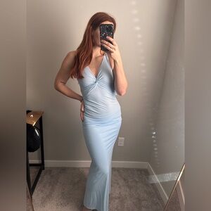 Elegant Light Blue Women's Dress